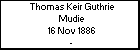 Thomas Keir Guthrie Mudie