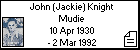 John (Jackie) Knight Mudie