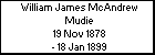 William James McAndrew Mudie