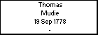 Thomas Mudie