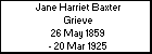 Jane Harriet Baxter Grieve