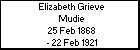 Elizabeth Grieve Mudie