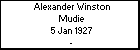 Alexander Winston Mudie