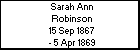Sarah Ann Robinson