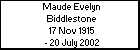 Maude Evelyn Biddlestone